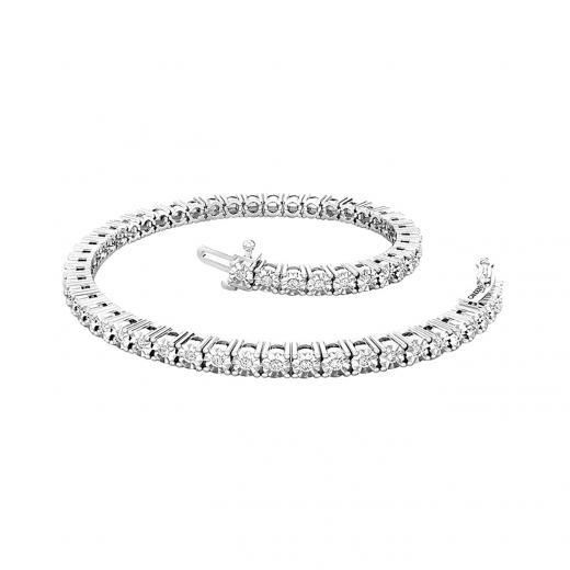 10K White Gold Diamond Bracelet