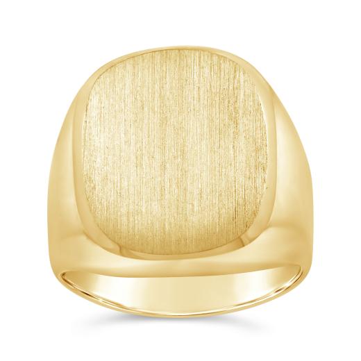 10K Yellow Gold Large Square Signet Ring