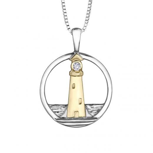 Glacier Fire Canadian Diamond Lighthouse Pendant