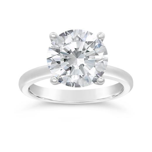 New Brilliance Lab Grown 5.00CT Diamond Solitaire Ring in 14K White Gold