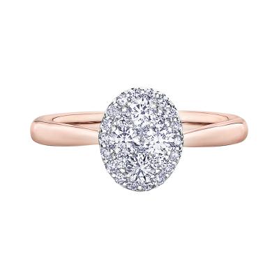 KI&SA　1154540 Glacier Fire 14K Rose Gold 0.50CTW Mystere Diamond Ring | Ben Moss