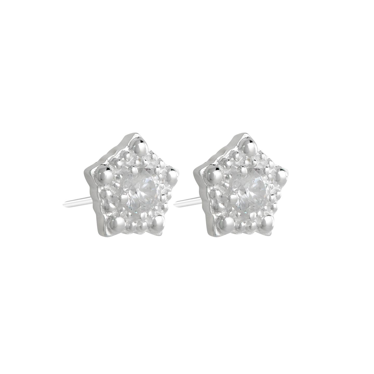 Chamilia Sterling Silver Swarovski Floral Earrings