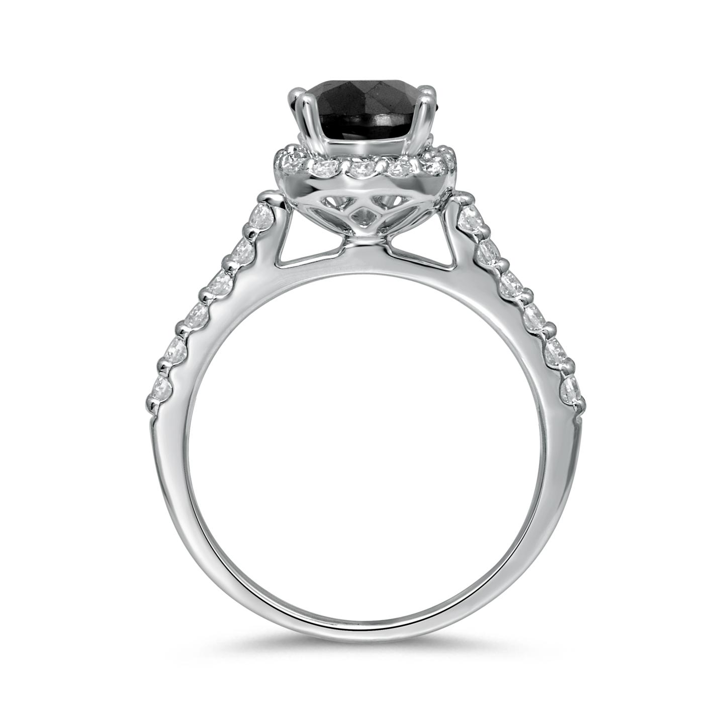 14K White Gold Bridal 2.00CTW Diamond Ring