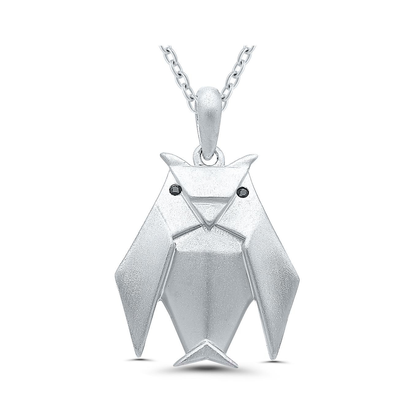 Sterling Silver Diamond Origami Owl Pendant