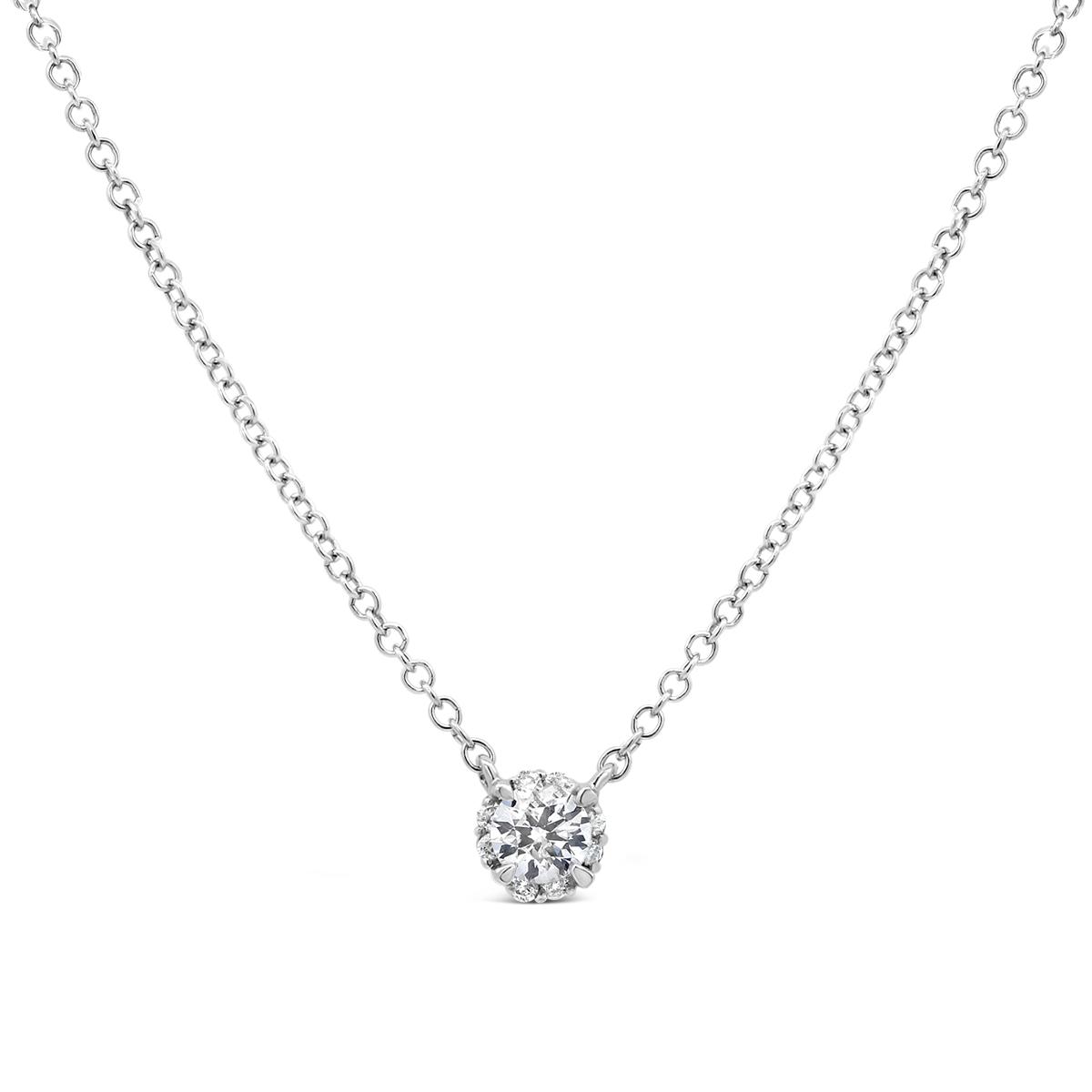 Glacier Fire 10K White Gold 0.20Ctw Diamond Necklace