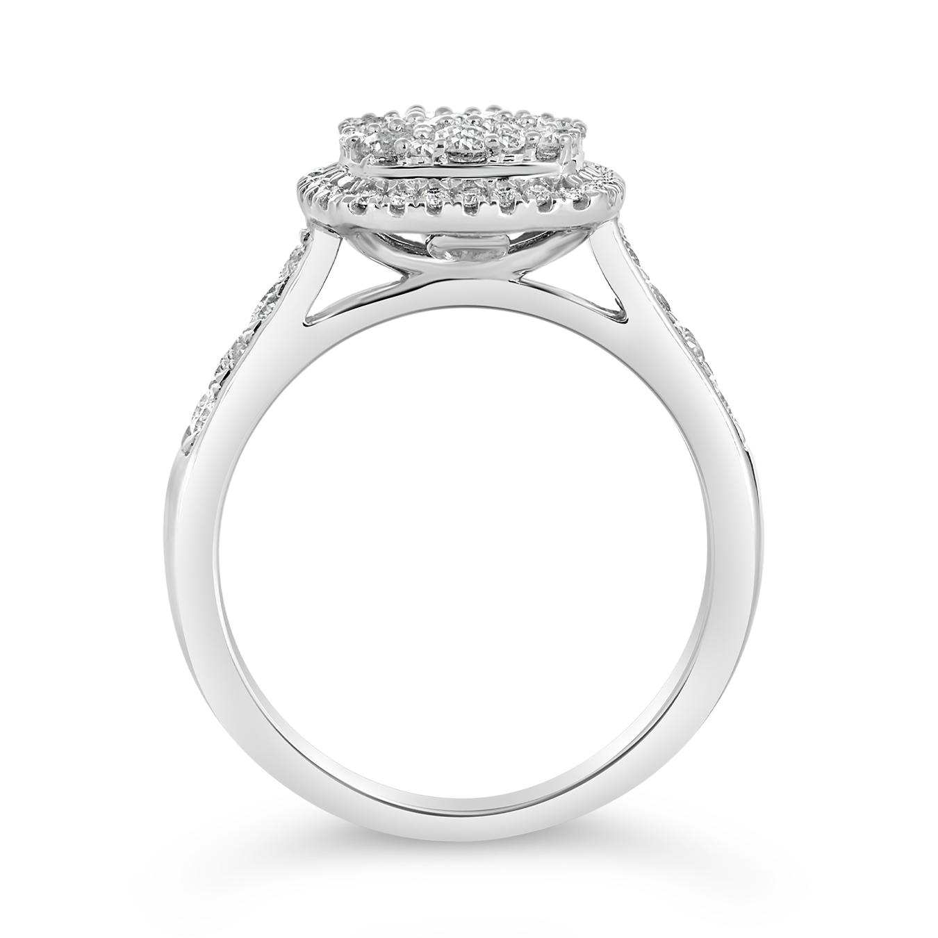 10K White Gold 1.00Ctw Diamond Fashion Ring