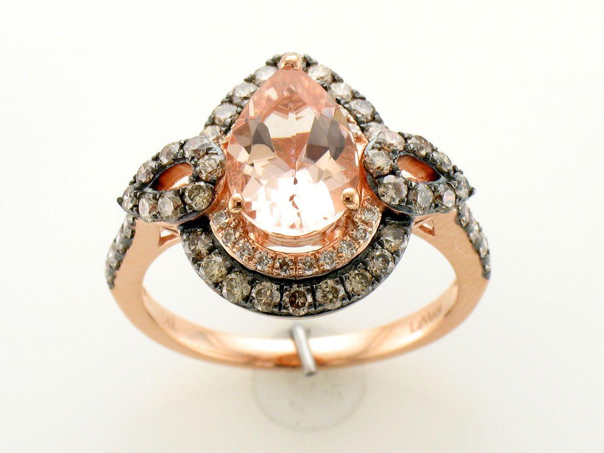 Le Vian 14K Strawberry Gold Morganite & 0.79Ctw Diamond Ring