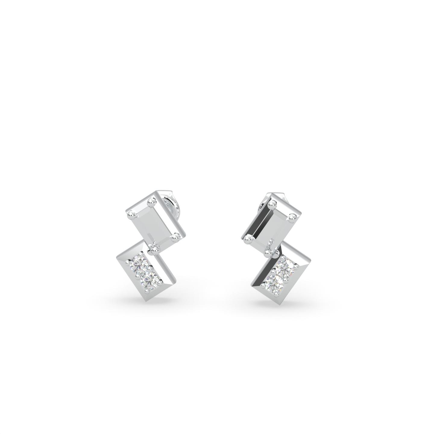 Lands Collection Modern Electrum Canadian Diamond Earrings