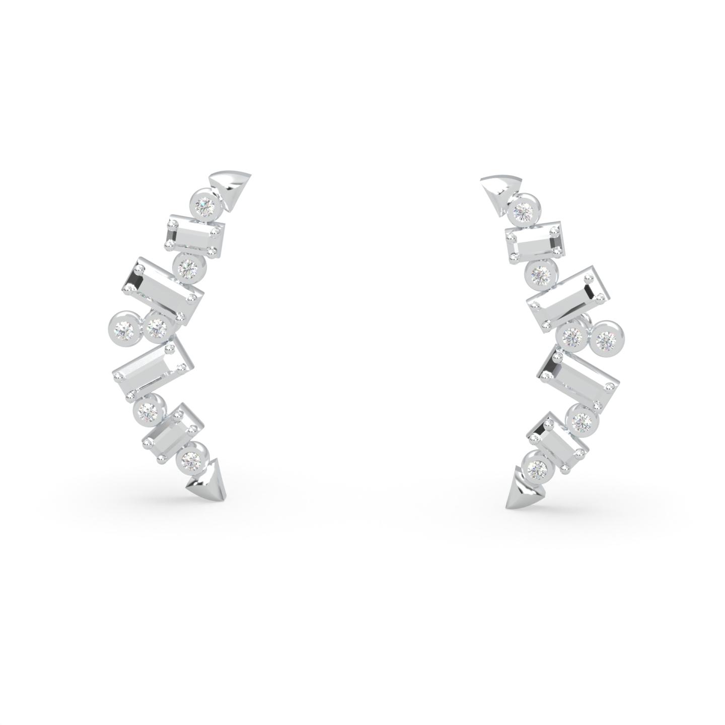 Lands Collection Modern Electrum Canadian 0.11Ctw Diamond Earrings