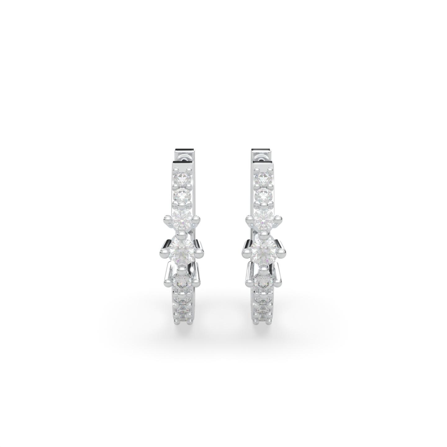 Lands Collection Modern Electrum Canadian 0.21Ctw Diamond Hoop Earrings