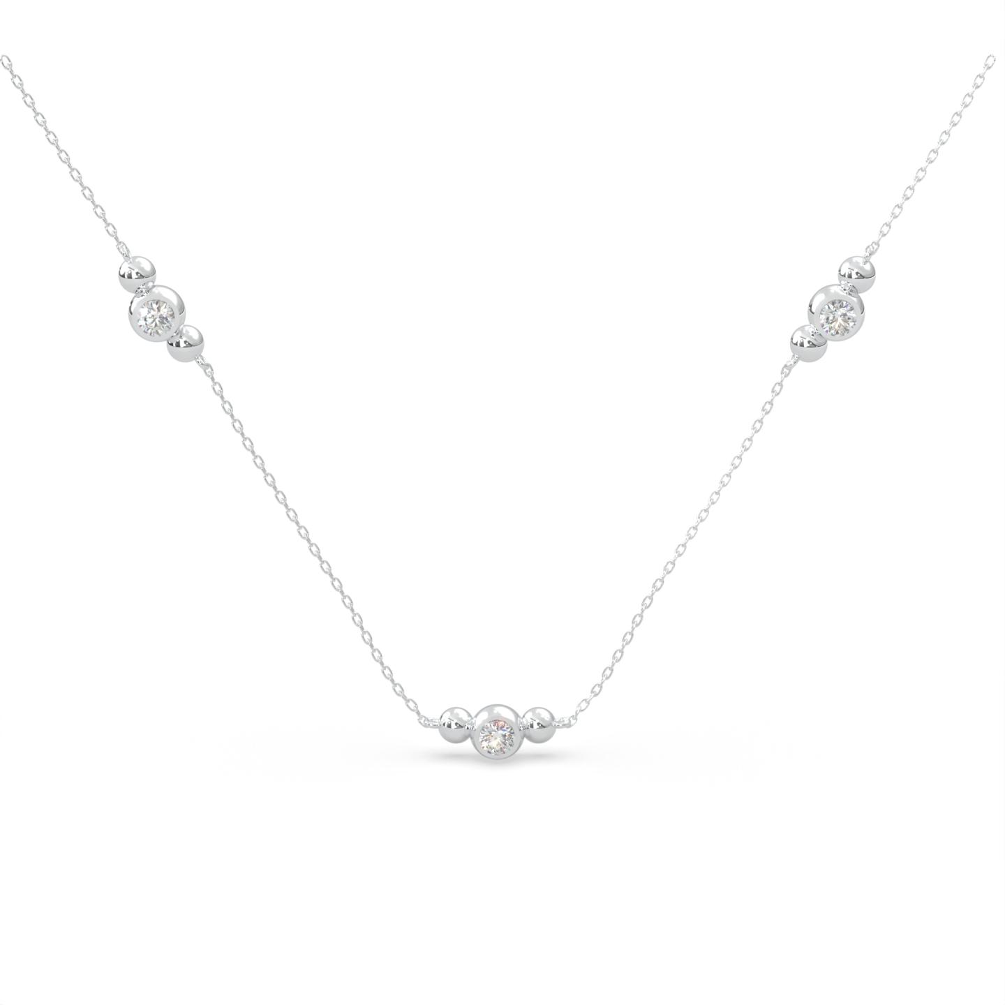 Lands Collection Modern Electrum Canadian 0.28Ctw Diamond Necklace