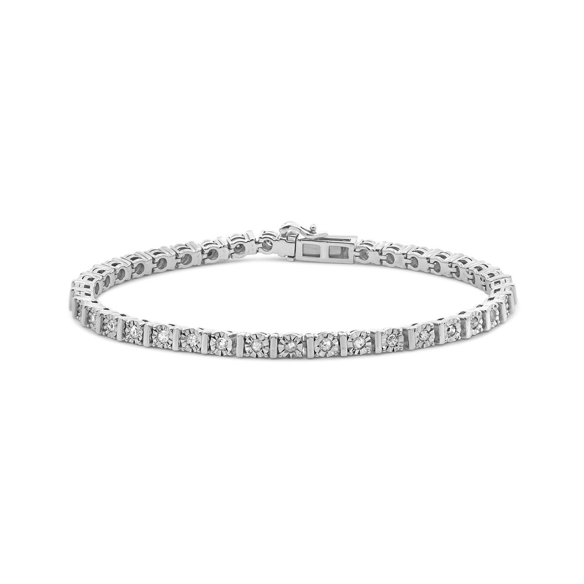 0.95CTW Diamond Tennis Bracelet in Sterling Silver | Ben Moss Jewellers