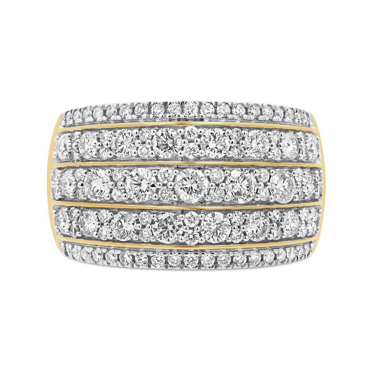 1.50Ctw Diamond Anniversary Band In 10K Yellow Gold