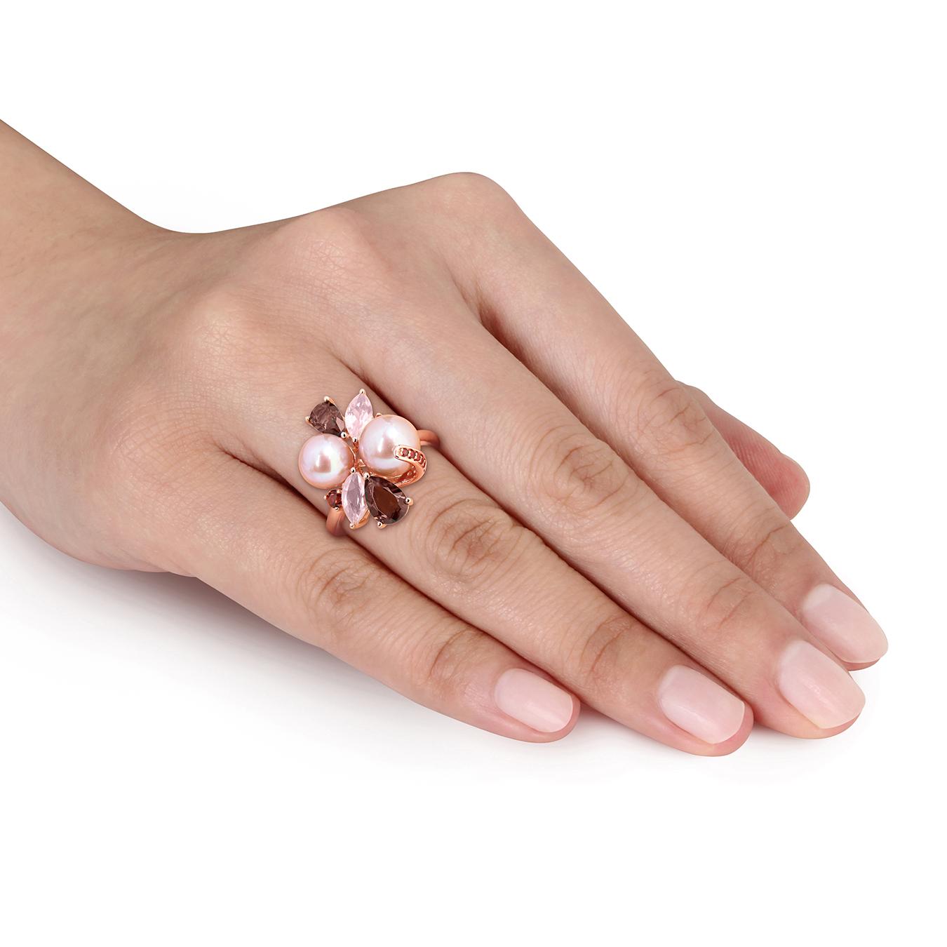 Julianna B Pink Plated Sterling Silver Pearl
