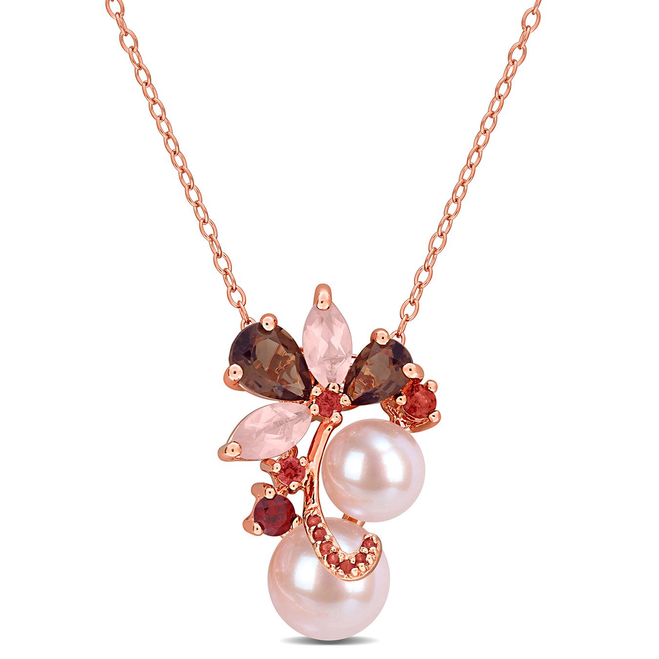 Julianna B Pink Plated Sterling Silver Pearl