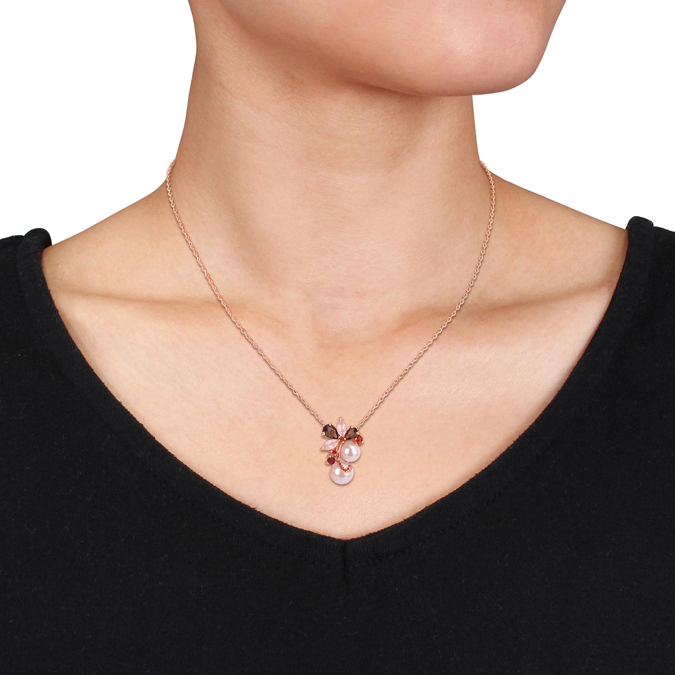 Julianna B Pink Plated Sterling Silver Pearl