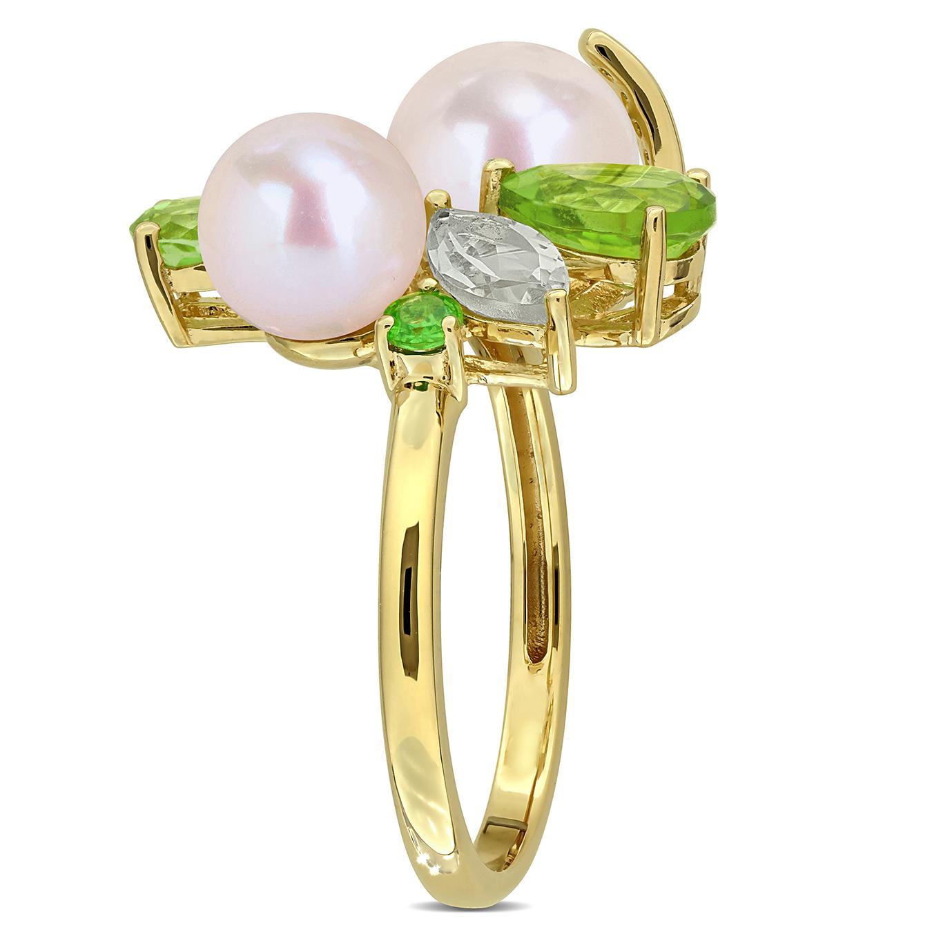 Julianna B Yellow Plated Sterling Silver Pearl