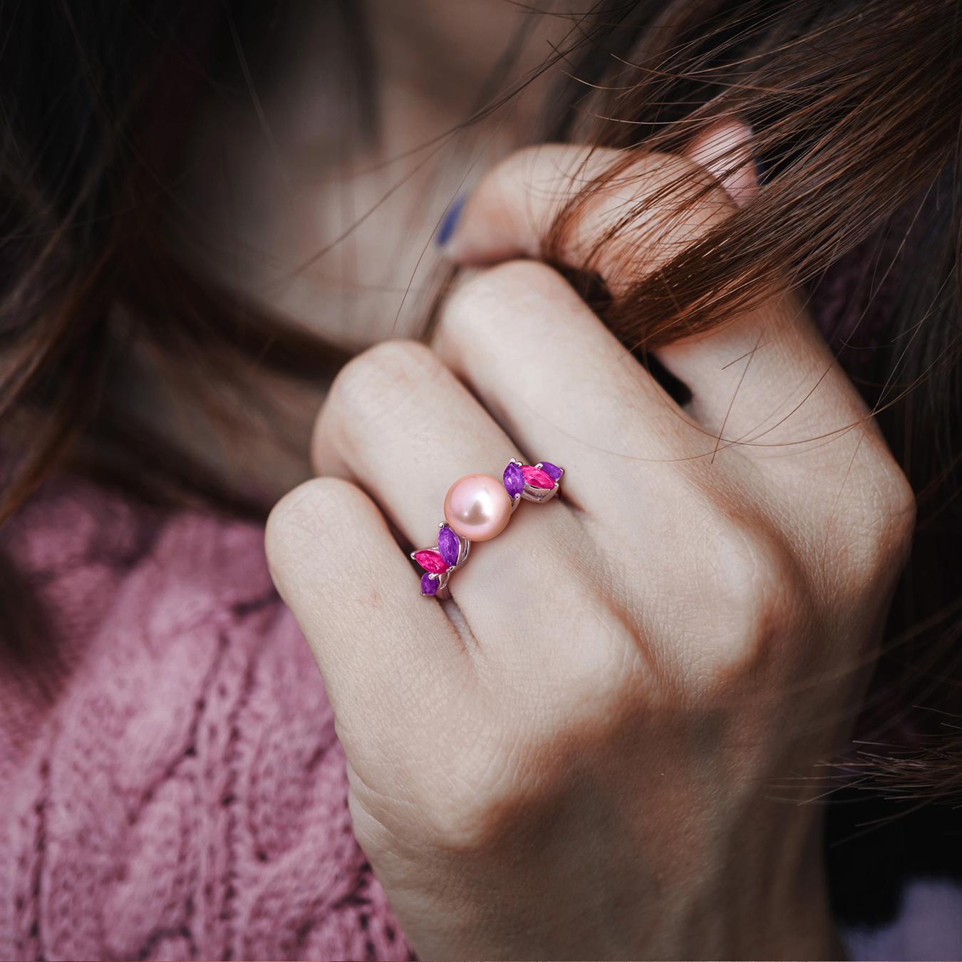 Julianna B Sterling Silver 7.5-8Mm Pink Pearl