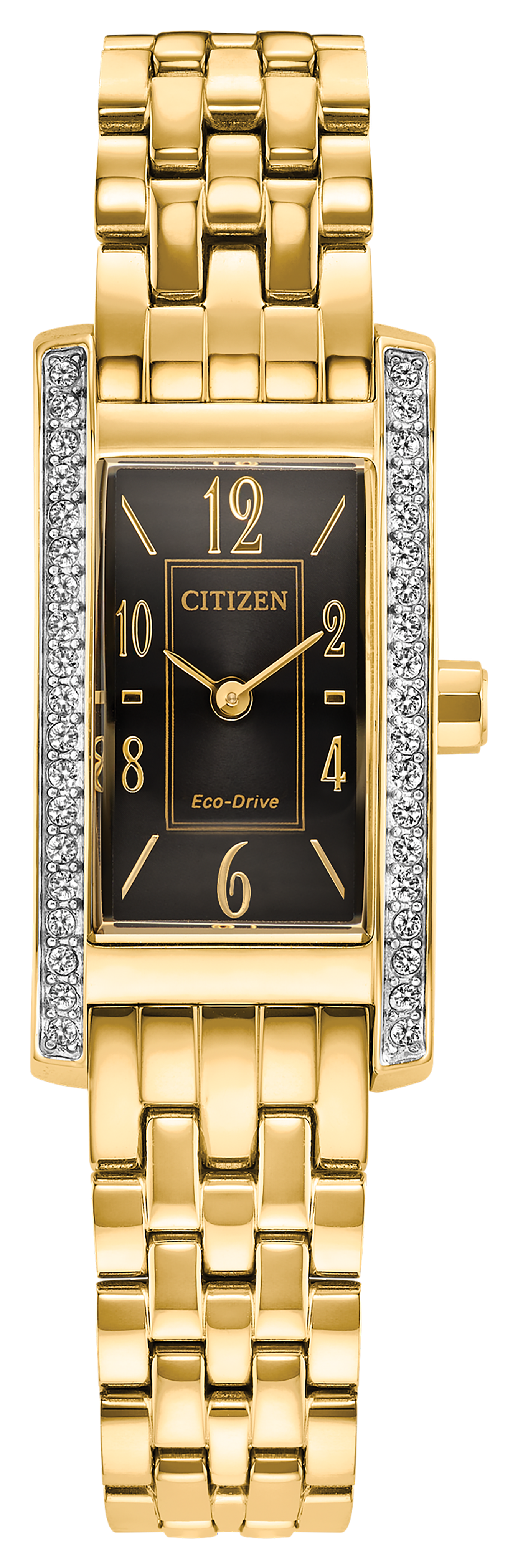 Citizen Women'S Classic Black Dial Gold-Tone Watch