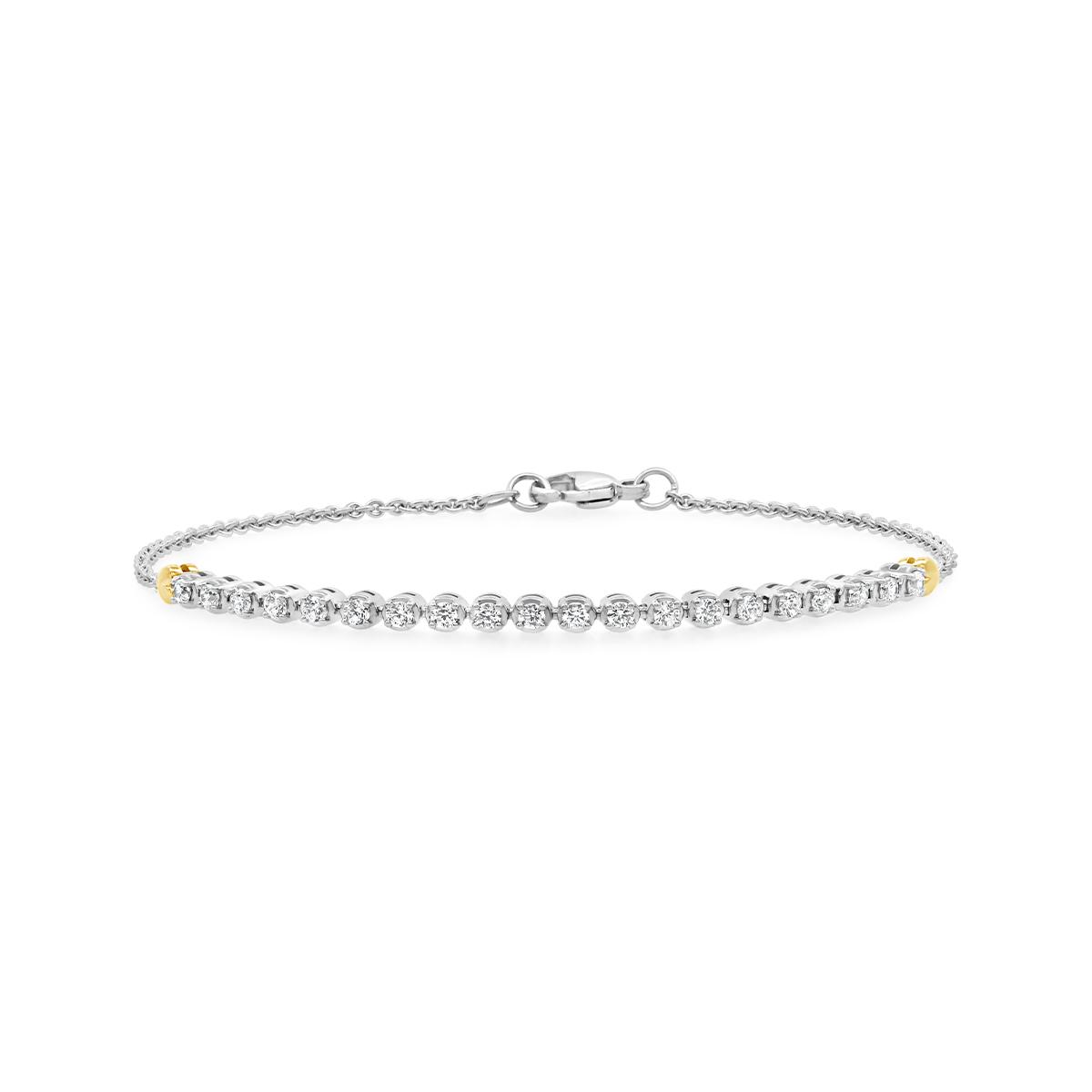 Lab Grown 0.50CTW Diamond Line Bracelet in Sterling Silver