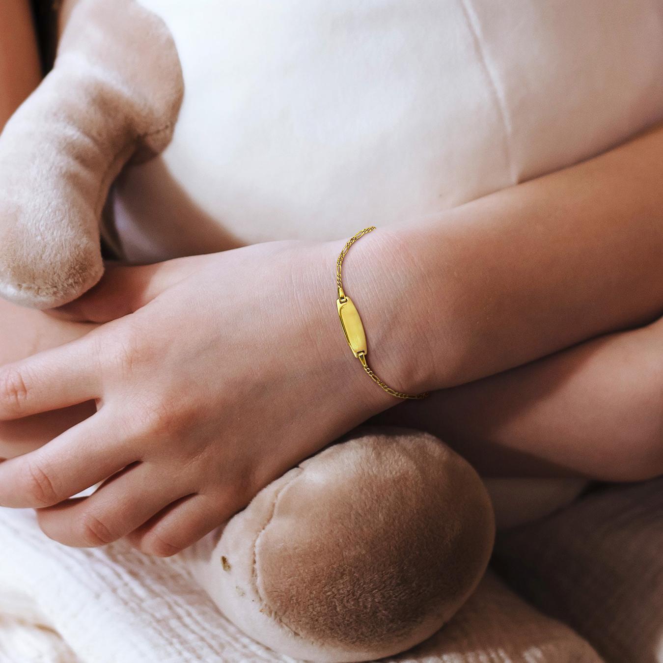 Julianna B Children's 14K Yellow Gold ID Bracelet 4.5+1" Extender
