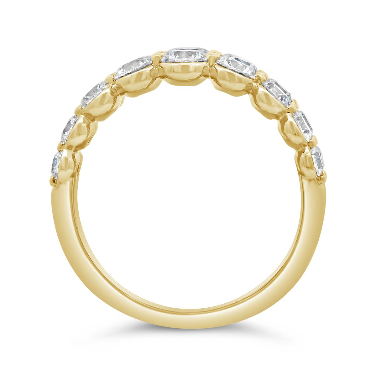 New Brilliance Lab Grown 2.00Ctw Diamond Double Row Band In 10K Yellow Gold