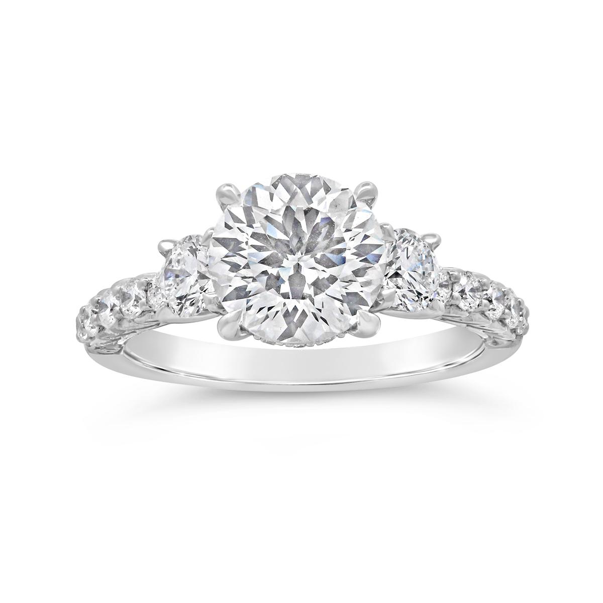 Above Love Lab Grown 3.00Ctw Diamond Bridal Ring In 14K White Gold