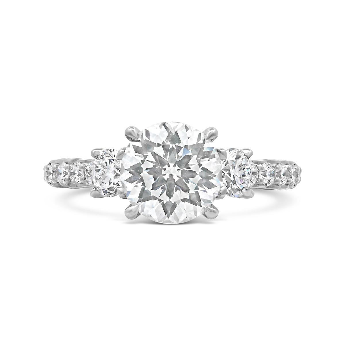 Above Love Lab Grown 3.00Ctw Diamond Bridal Ring In 14K White Gold