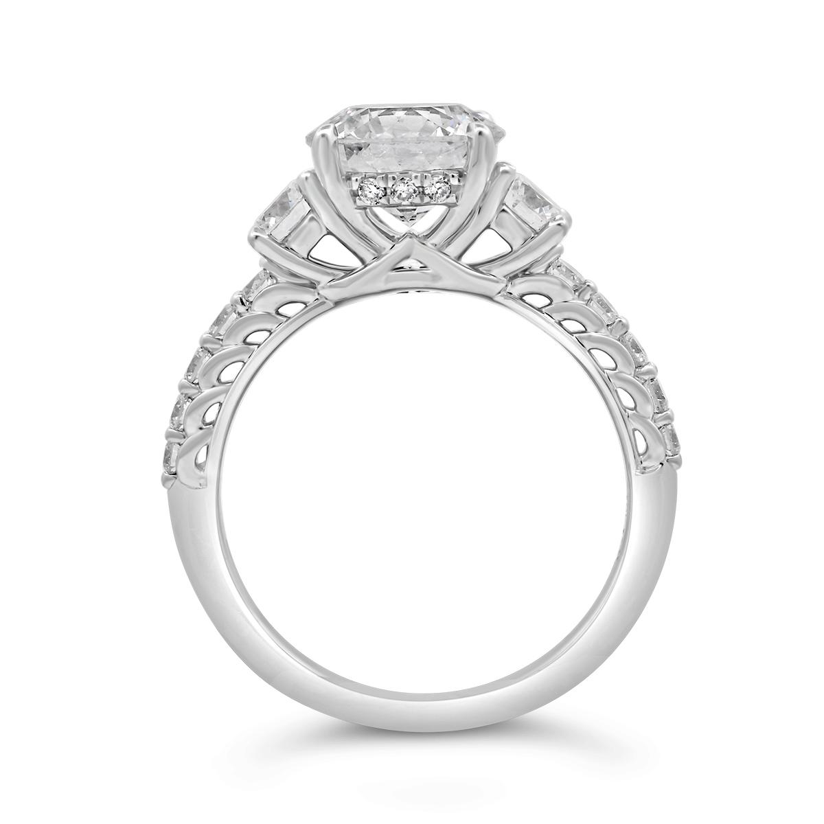 Above Love Lab Grown 3.00Ctw Diamond Bridal Ring In 14K White Gold
