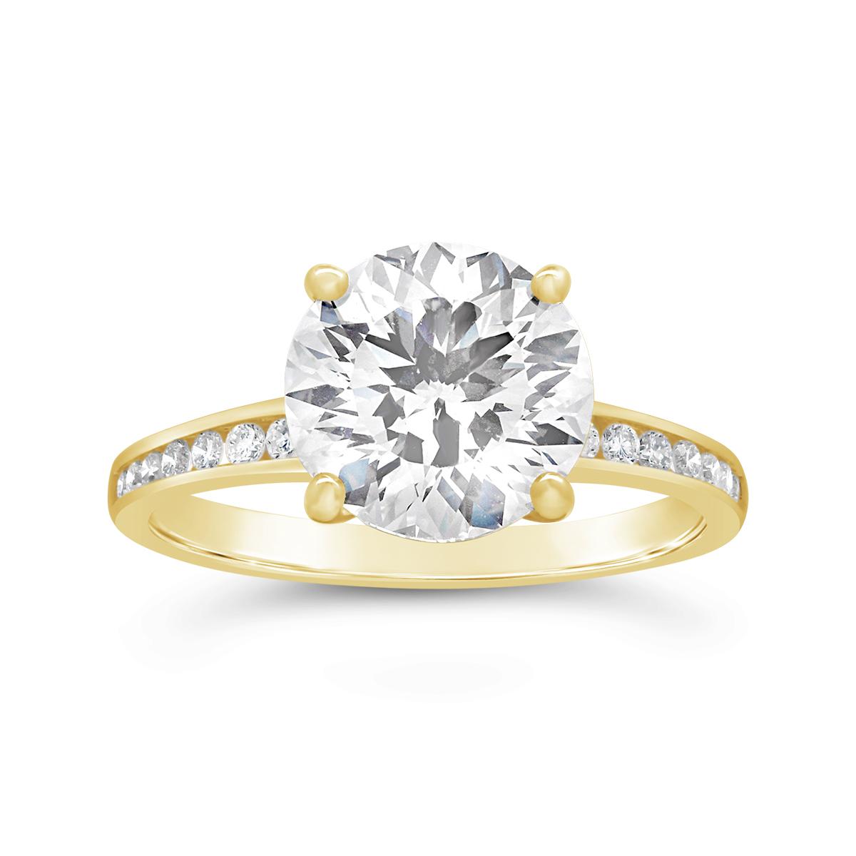 Above Love Lab Grown 3.60Ctw Diamond Bridal Ring In 14K Yellow Gold