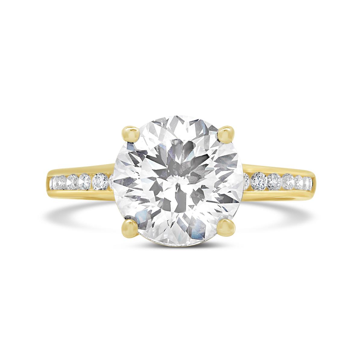 Above Love Lab Grown 3.60Ctw Diamond Bridal Ring In 14K Yellow Gold