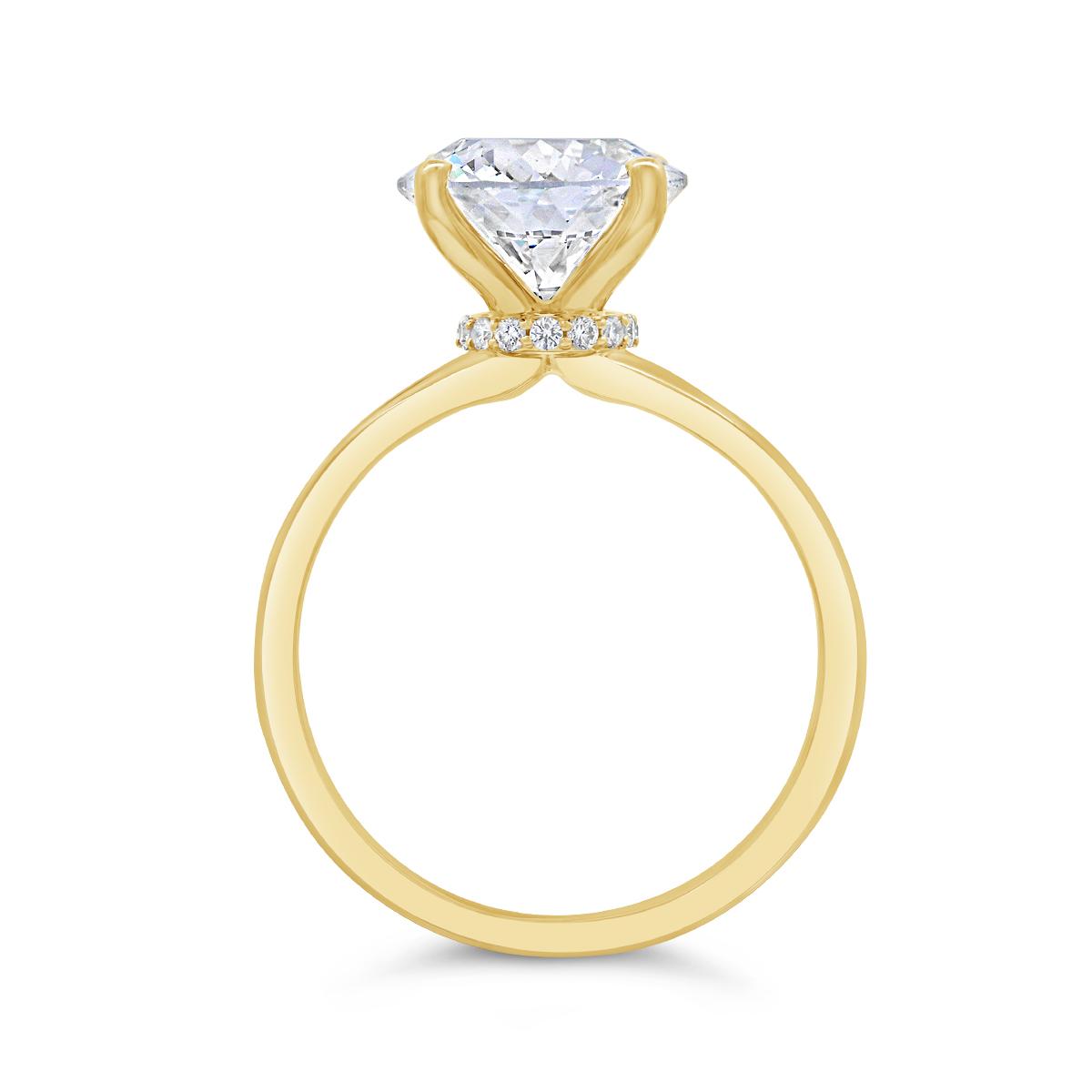 Above Love Lab Grown 3.60Ctw Diamond Bridal Ring In 14K Yellow Gold