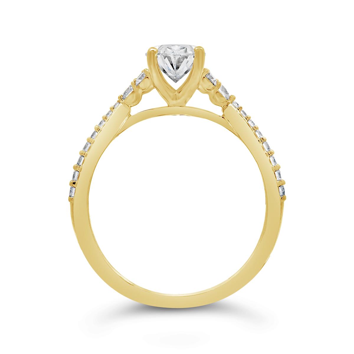 Above Love Lab Grown 1.42Ctw Oval Diamond Bridal Ring In 14K Yellow Gold