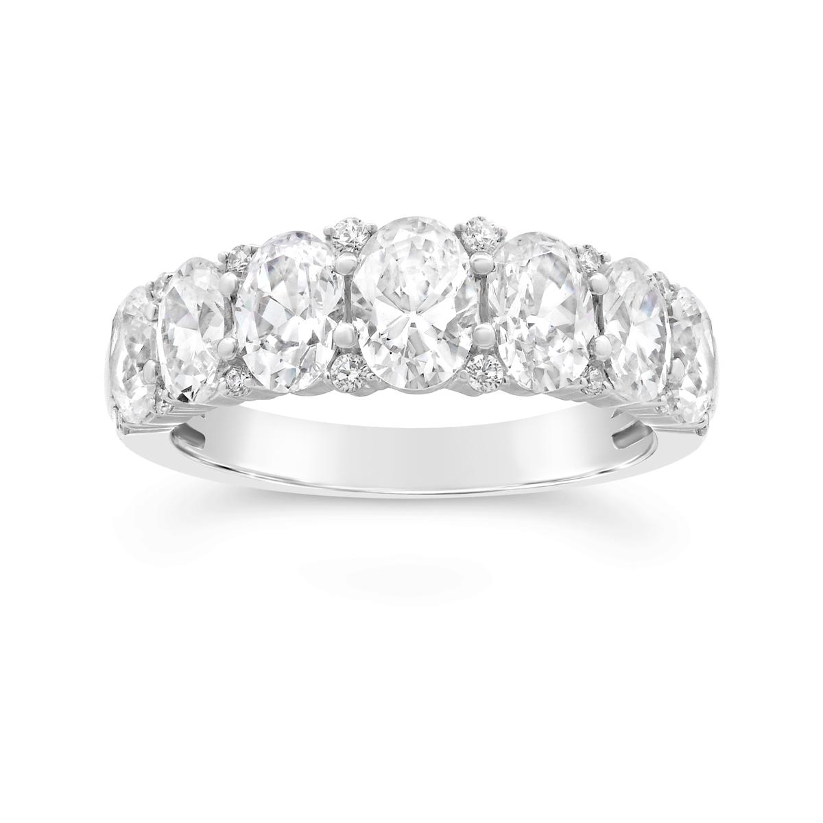 New Brilliance Lab Grown 2.45Ctw Diamond Band In 10K White Gold