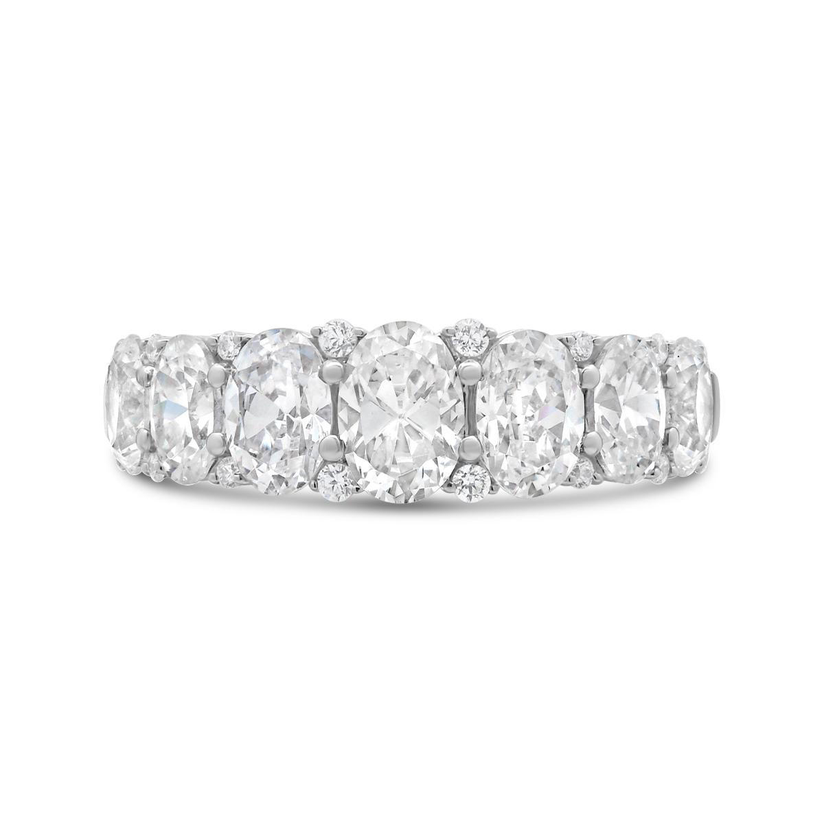 New Brilliance Lab Grown 2.45Ctw Diamond Band In 10K White Gold