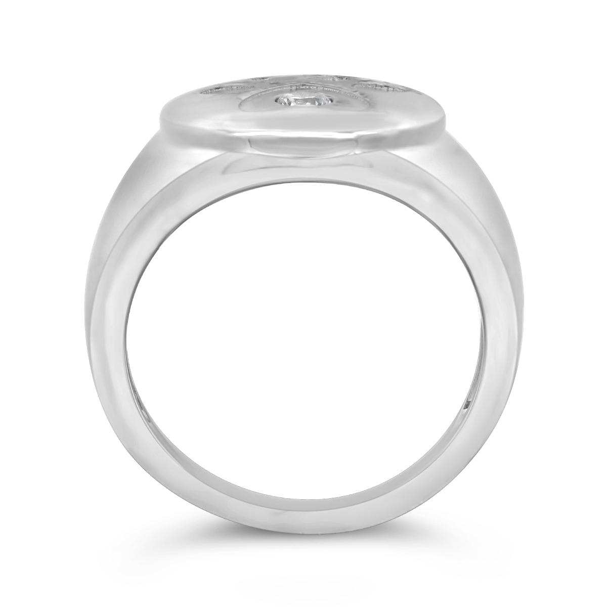 New Brilliance Lab Grown 0.10Ct Diamond Paw Ring In Sterling Silver
