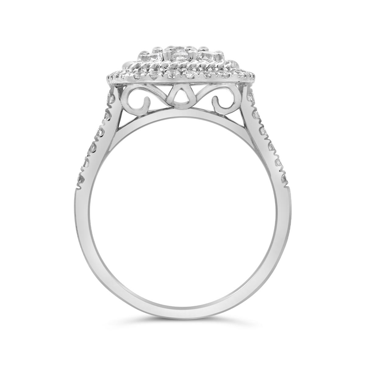 New Brilliance Lab Grown 1.28Ctw Diamond Fashion Ring In Sterling Silver