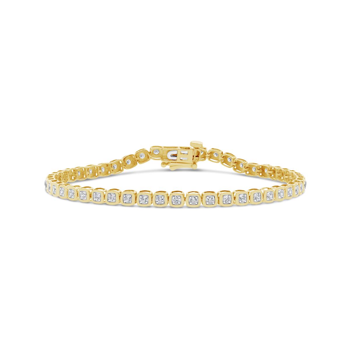 New Brilliance Lab Grown 4.95Ctw Diamond Bracelet In 10K Yellow Gold