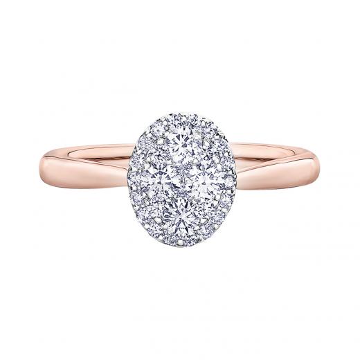KI&SA　1154540 Glacier Fire 14K Rose Gold 0.50CTW Mystere Diamond Ring | Ben Moss