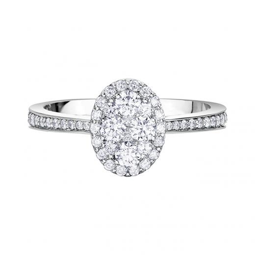 KI&SA　1154540 Glacier Fire 14K Yellow Gold 0.75CTW Canadian Oval Diamond Bridal