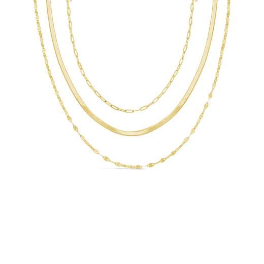 Layered 10k gold necklace discount